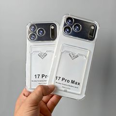 クロスボーダーiphone17ファインホール透明カードtpu携帯電話ケースに適したApple四隅落下防止カードバッグ保護カバー