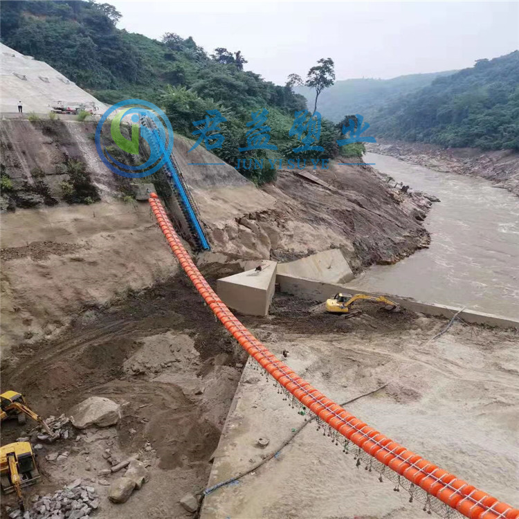 供应水电站拦污浮筒 直径500*800孔径250管道塑料浮筒