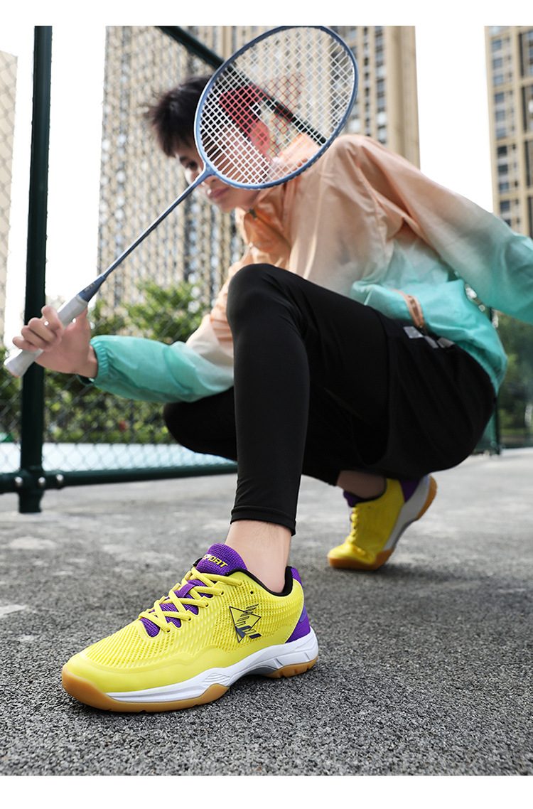 Zapatos de bádminton estilo pareja, competiciones deportivas de estudiantes jóvenes de entrenamiento profesional, zapatos de voleibol para mujeres, anti_voghion.com