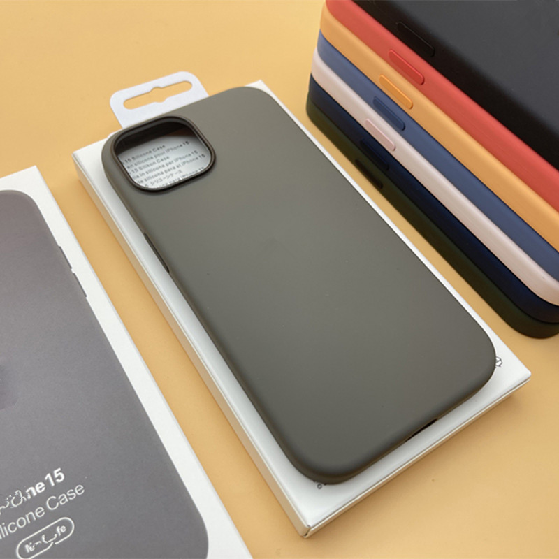 Suitable for Apple 15Pro Protective Cover 15Promax Silicone Magnetic Phone Case Original Official Same Style Popular