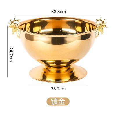 Gran Barra de cubo de hielo cuenca de champán de acero inoxidable partículas de hielo helado vino cerveza vino tinto cubo de hielo 13.5L