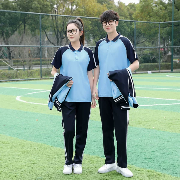 Spring and Autumn Class Uniforms College Style High School Student Sports Suits Junior High School Students Graduation Photo School Uniform Suits Trendy Group Buying
