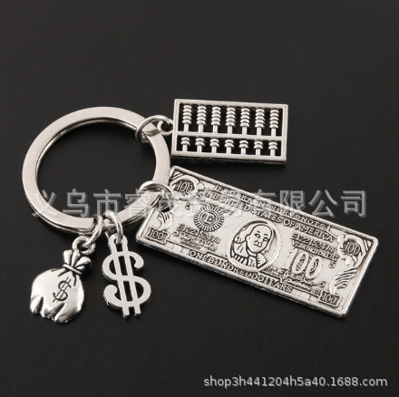 $100 Model Keychain Cash Tree Wallet Handmade Souvenir American Currency Gift Keychain