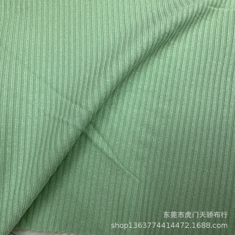 针织罗纹坑条 2*2小坑条260克人棉拉架坑条 春秋针织衫开衫饰品料