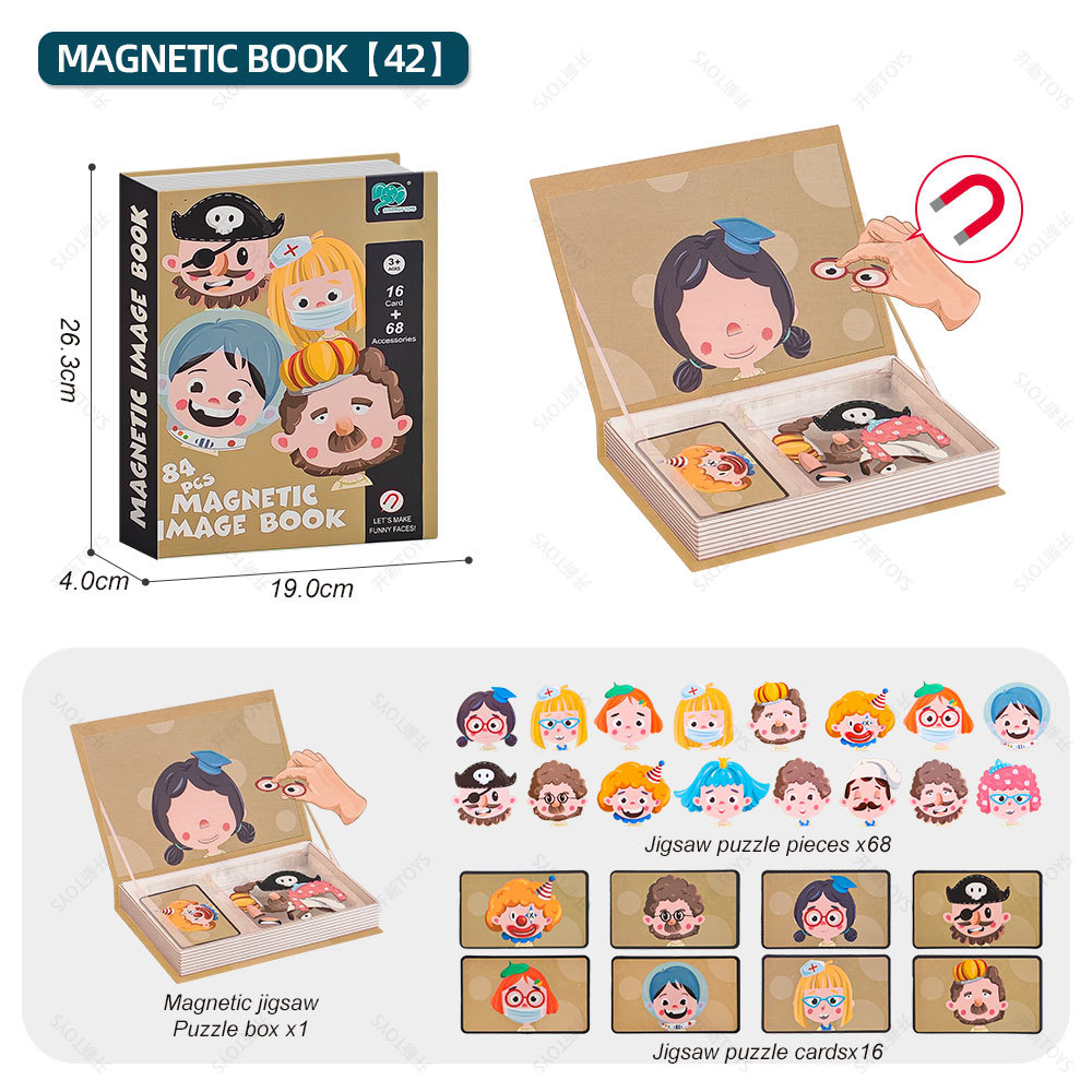 자석퍼즐세트-캐릭터드레스(영문책형박스)