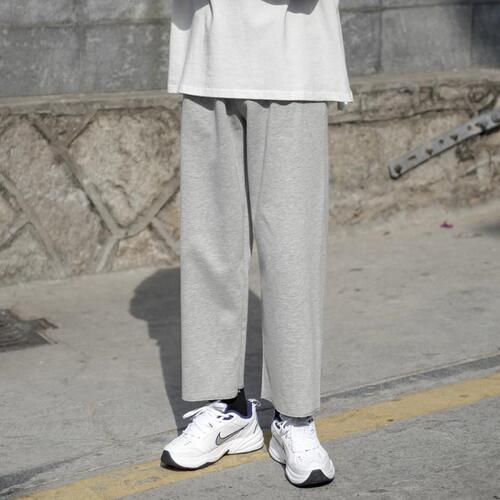 Summer thin work pants for men, casual pants, Korean style, trendy, student straight-leg pants, nine-inch pants, loose and versatile pants for men