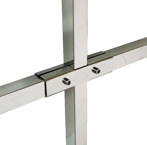Peiqing 25X25 square steel connector stainless steel shelf square tube fixed accessories flower rack assembly galvanized pipe joint