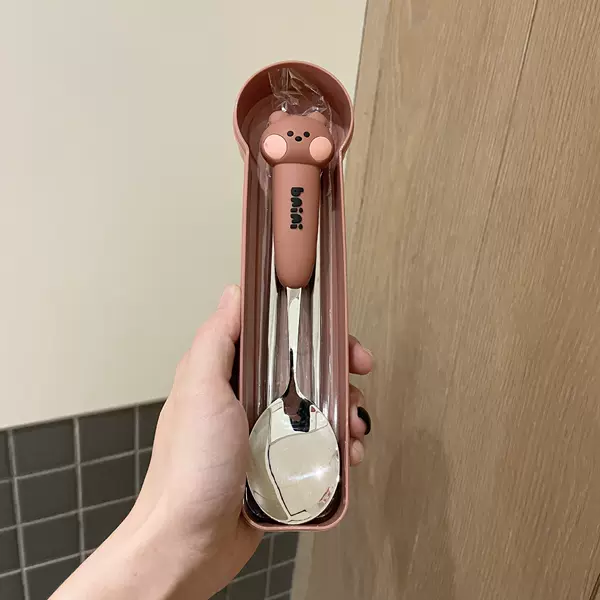 Brown Bear [Spoon + Chopsticks] Two-piece Set