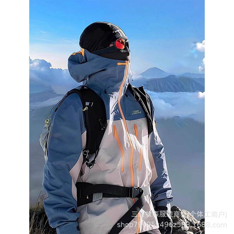 Year of the Snake Limited Sv Taizhou Niaojia Jacket 2025 Golden Snake Embroidery Men's and Women's Same Style Couple Windproof and Waterproof Hard Shell