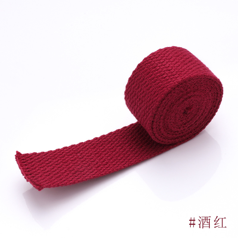 スポット卸売カラフルな無地ポリエステルウェビングベルトキャンバスバッグ荷物ショルダーストラップバンドル梱包ベルトアクセサリー