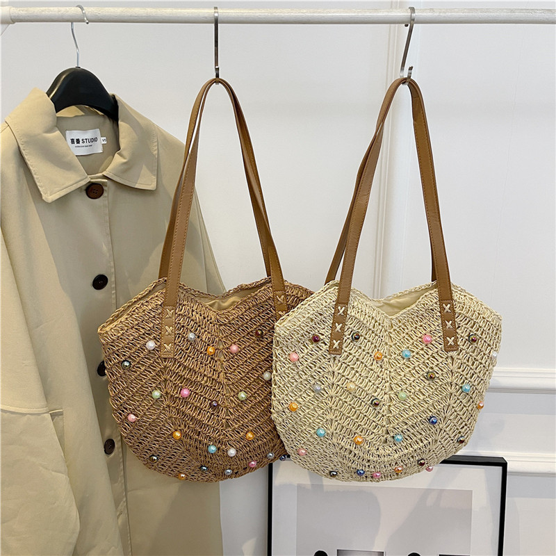 Summer knitted shoulder bag