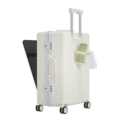 Multifunctional Luggage with Swivel Wheels, Aluminum Frame, Telescopic Handle, 20-inch Box Bag, Travel Suitcase, Flight Password Case, 24