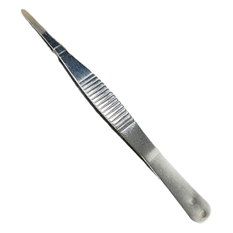 Pinzas rectas de acero inoxidable codo clip oído pegatinas oído agujero pegatinas yodo accesorios 12,5 cm pinzas cabeza redonda antideslizante
