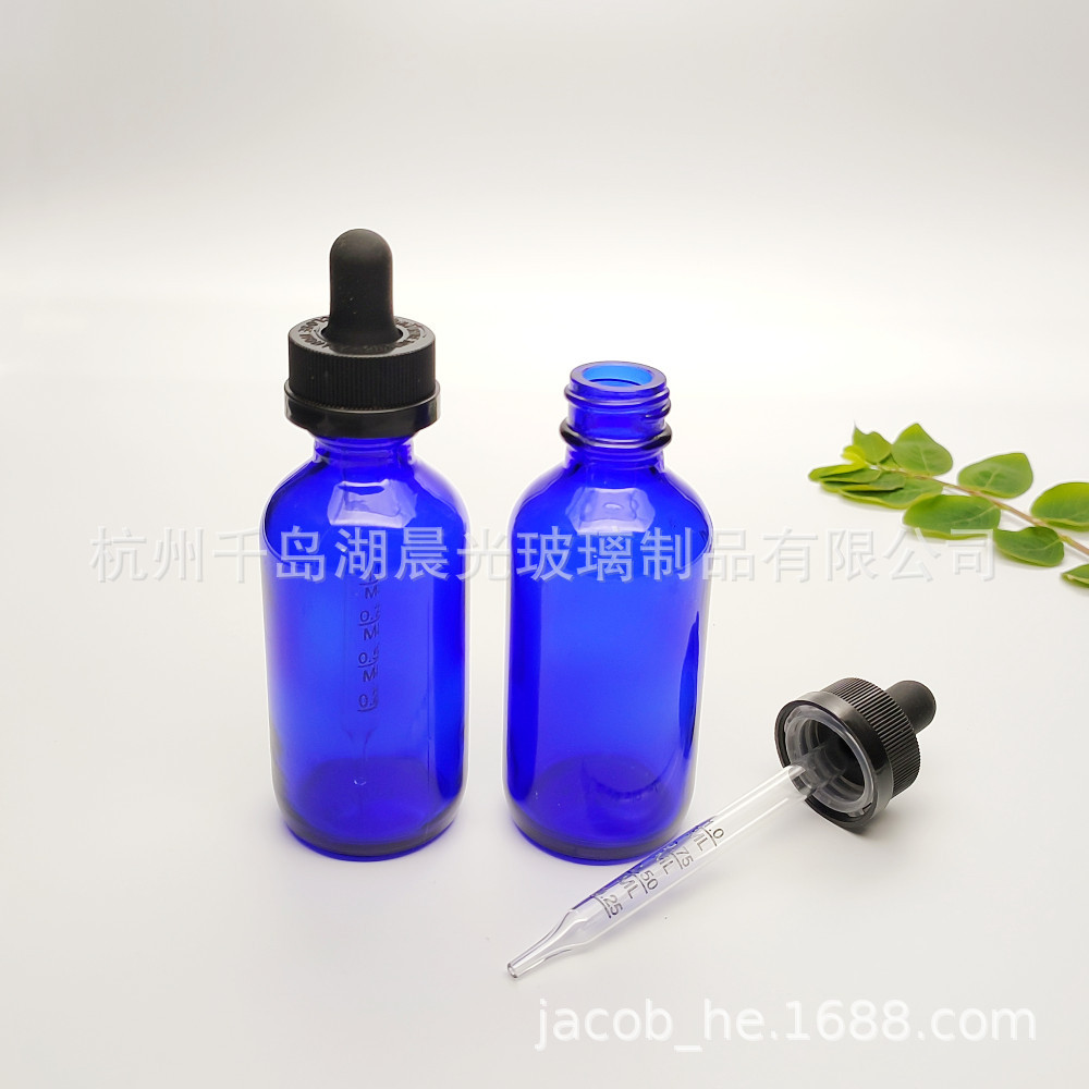 2oz蓝色压旋滴管盖-11