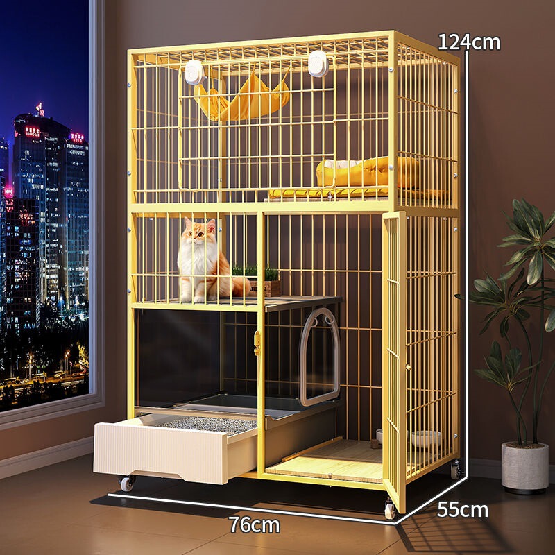 猫笼子带厕所一体自由空间猫别墅家用室内一室一厅一卫猫窝舍|undefined