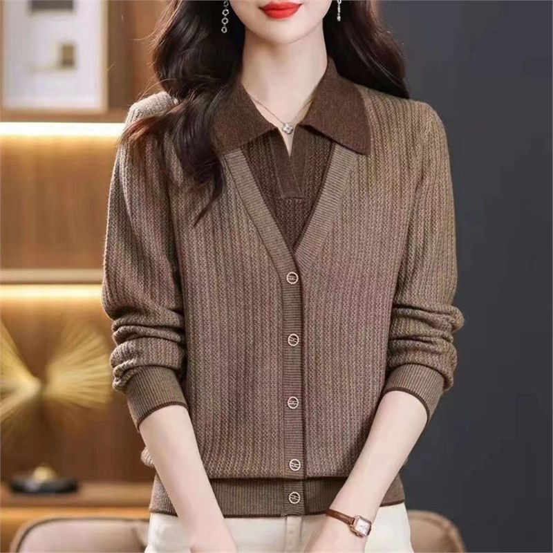 Makes you more confident and elegant, stylish knitted sweater for mothers