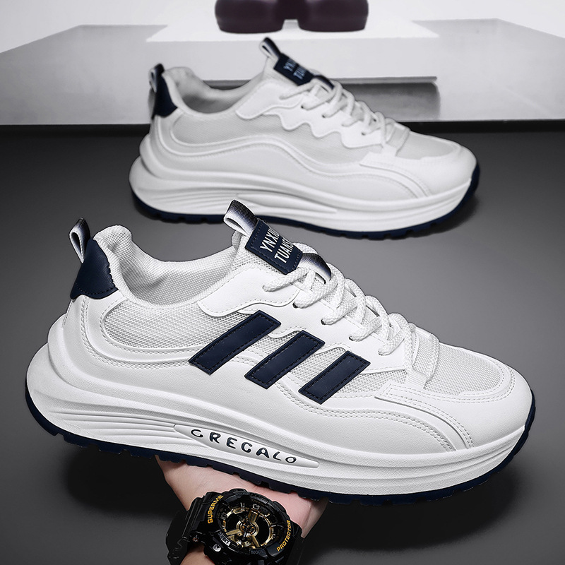 Zapatos de hombre 2026 primavera nueva tendencia versátil explosión zapatos de papá suela gruesa resistente al desgaste transpirable zapatos deportivos casuales de estudiantes
