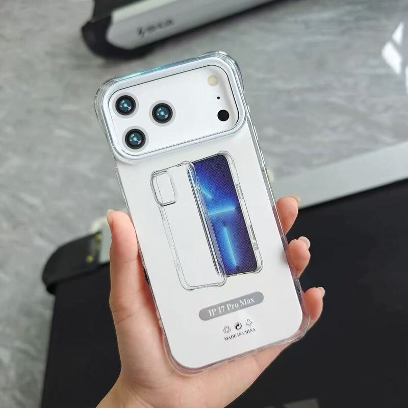 苹果17超级防摔透明手机套适用iPhone17ProMax彩色镜头框软手机壳|undefined