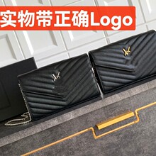 2026新款实物带LOGO杨树林WOC 真皮信封包百搭简约链条包跨境专供