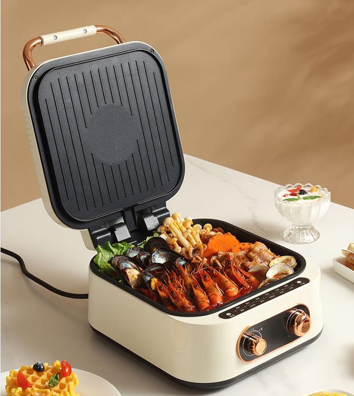 New household electric pancake pan double-sided heating suspended multi-functional pancake pancake machine non-stick pan integrated pan