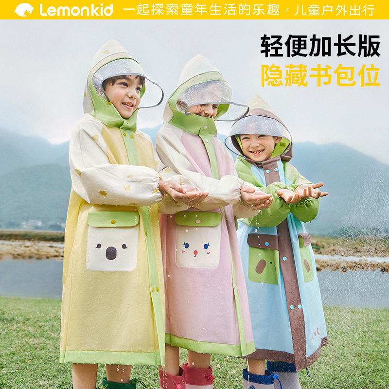 Lemon Baby Kidsren's Raincoat for Boys, Girls, Older Kidsren, Primary School Students with School Bags, Special Ponchos and Rain Gear for School Lemon Baby Kidsren's Raincoat for Boys, Girls, Older Kidsren, Primary School Students with School Bags, Special Ponchos and Rain Gear for School