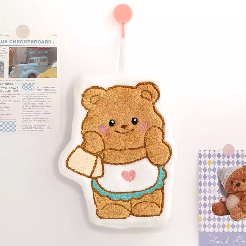 アニメの新しい台所でタオルを拭くのがかわいい浴室の家庭用吸水タオルを厚くして、毛を落とさない雑巾代発|undefined