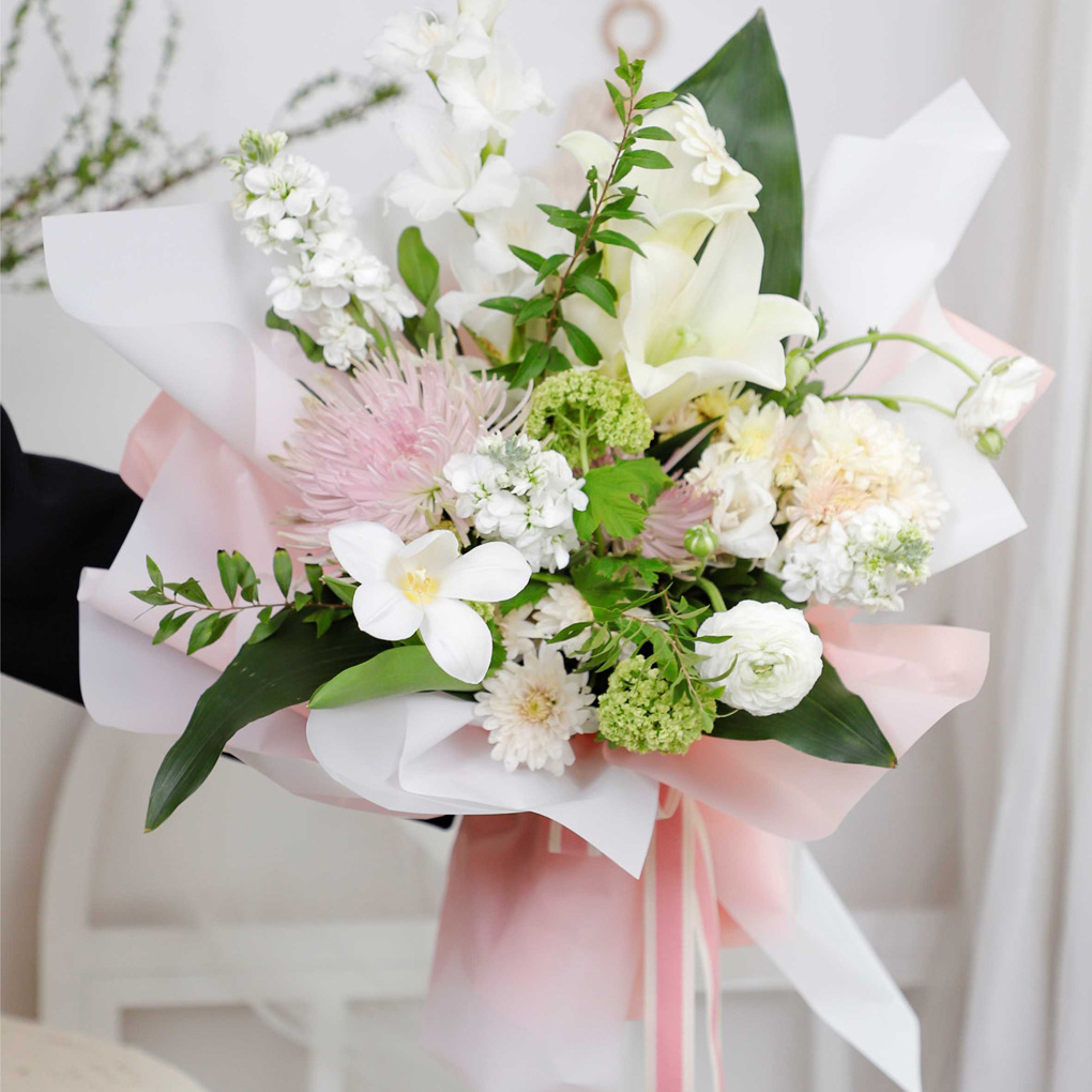 LiZhiRan Qixi nuevo caramelo color gradiente de plástico impermeable papel de embalaje de flores papel de embalaje de ramo