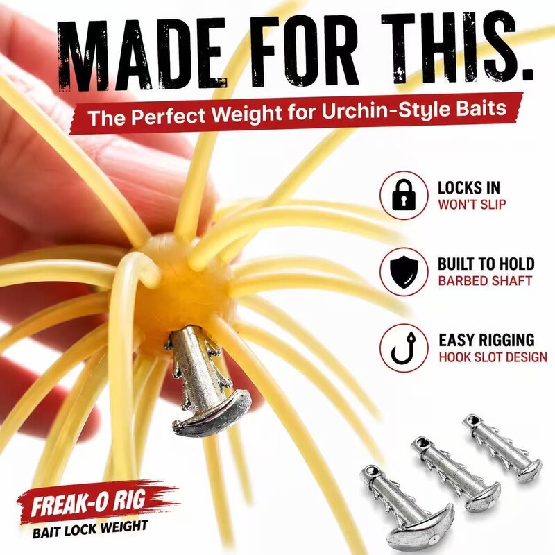 Amazon's New Freak-Orig Sea Urchin Bait Special Anchor-Shaped Lead Sinker Anti-Slip Bait Lock Easy-To-Hook Fishing Accessory Amazon's New Freak-Orig Sea Urchin Bait Special Anchor-Shaped Lead Sinker Anti-Slip Bait Lock Easy-To-Hook Fishing Accessory
