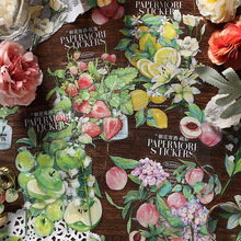 PaperMore PET贴纸包 朝花寄酒系列 植物花卉手帐DIY装饰贴画 4款