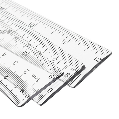 Student learning stationery double scale 20/30cm transparent plastic ruler teacher painting teaching measuring tool