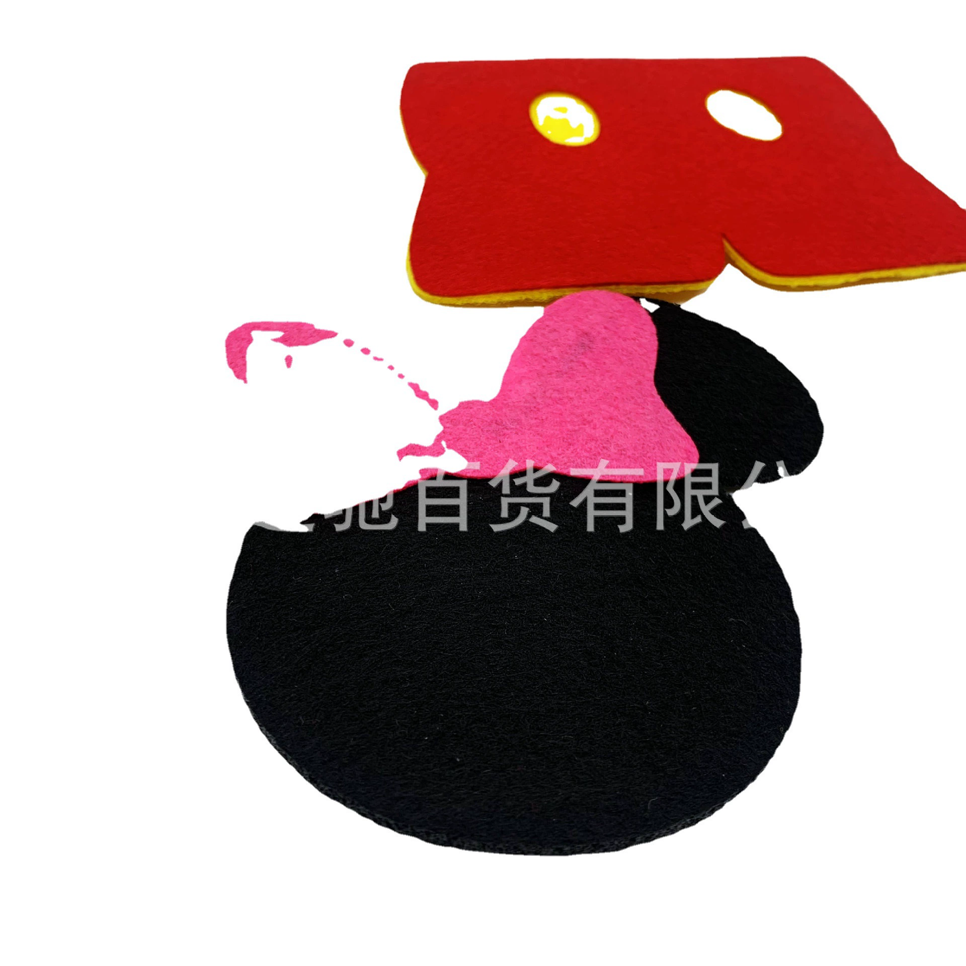 Cute anime double-layer non-woven insulation mat Mickey felt coaster is affordable and practical