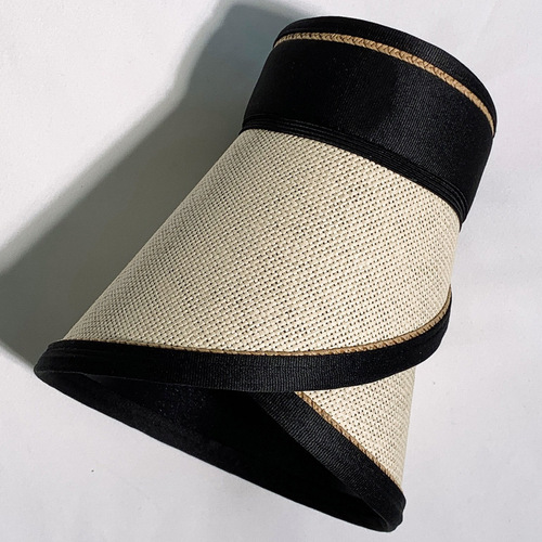 New hat women's straw summer empty top hat sun protection black plastic outdoor sun protection hat sunshade sports fisherman hat wholesale