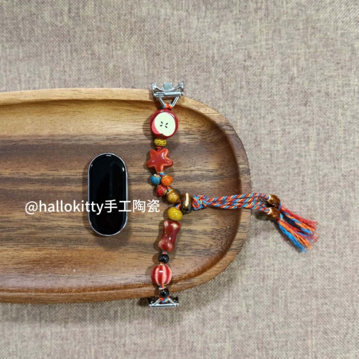 New Chinoiserie Tassel Bracelet Strap Suitable for iWatch 10Th Generation Se Apple Watch Strap Beaded Jewelry Decoration for Women