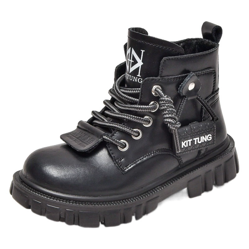 Ботинки Мартин для мальчиков, осень/зима 2025, новые детские ботинки на мягкой подошве, повседневные универсальные ботинки с флисовой подкладкой, желтые ботинки для мальчиков, оптом.