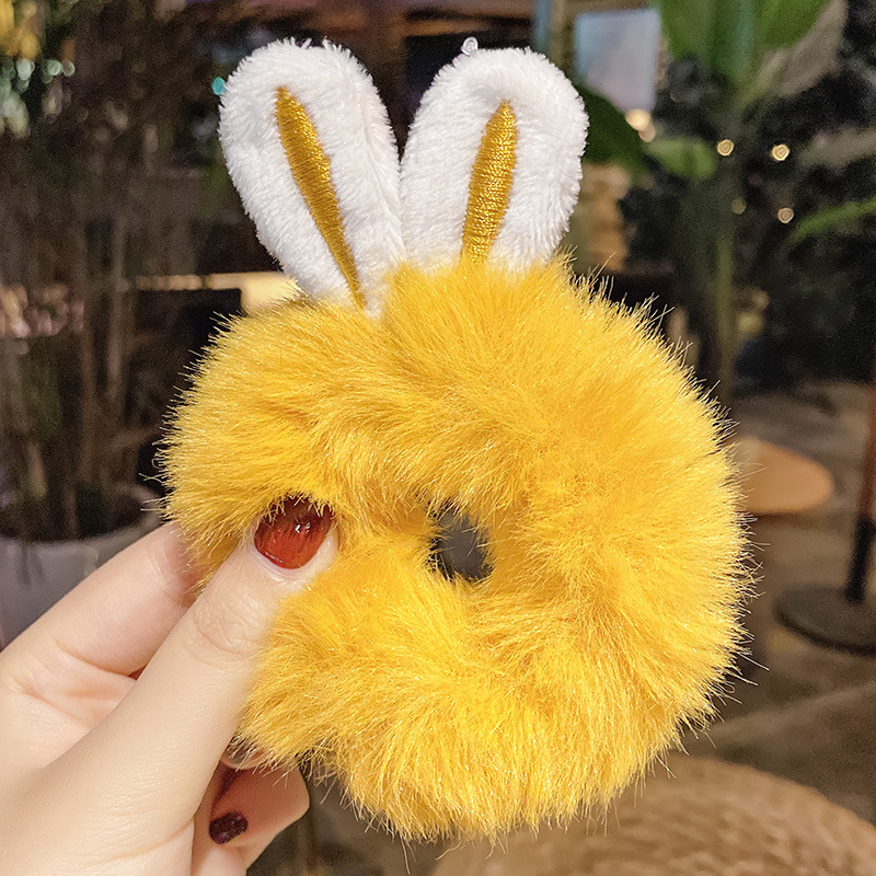 Piggy de peluche de primavera, lazo para el cabello, celebridad de Internet, nueva cuerda para la cabeza de todo fósforo, banda de goma, cuerda para el cabello para mujer, funda de cuero, tocado