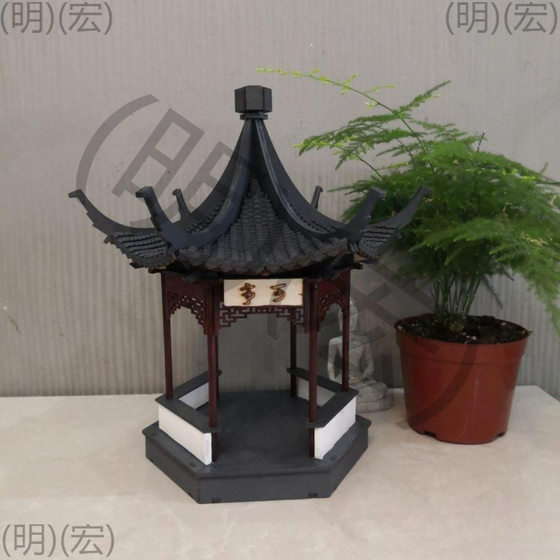 Chinese ancient architecture mortise and tenon building blocks Chinese style miniature wooden model assembly diy ancient pavilion Chinese structure