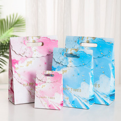 Ins-style gift bag with marble texture, hand-held bag, packaging bag, party favor paper bag, holiday gift bag, clothing bag