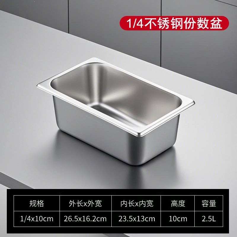 Contenedor Gastronómico con Tapa, Acero Inoxidable 201, Rectangular, para Carros de Comida Rápida