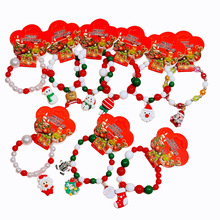 圣诞儿童手链卡通圣诞配饰串珠手串首饰圣诞节礼物节日饰品