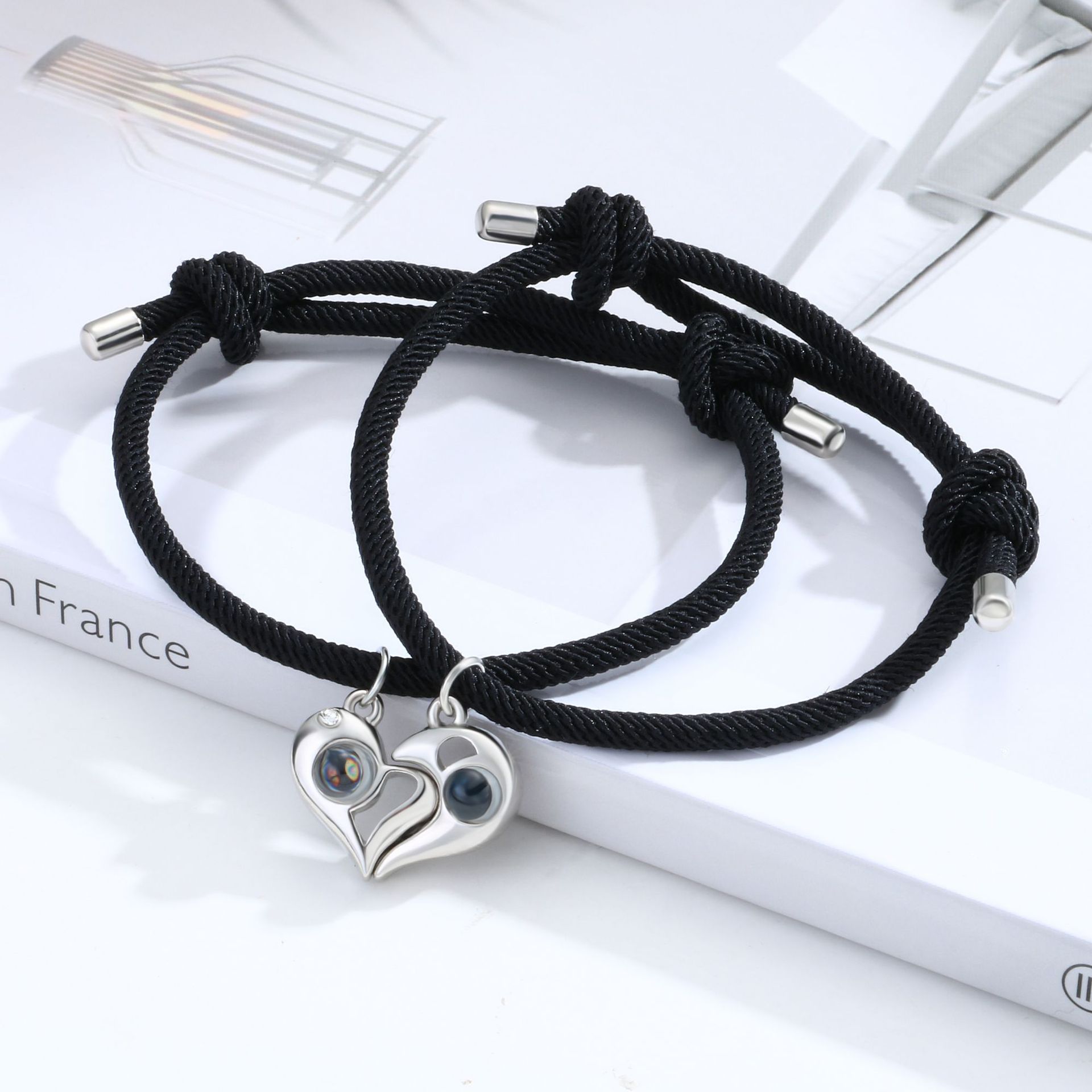 Classic Style Heart Shape Alloy Rope Plating Valentine's Day Couple Bracelets display picture 5
