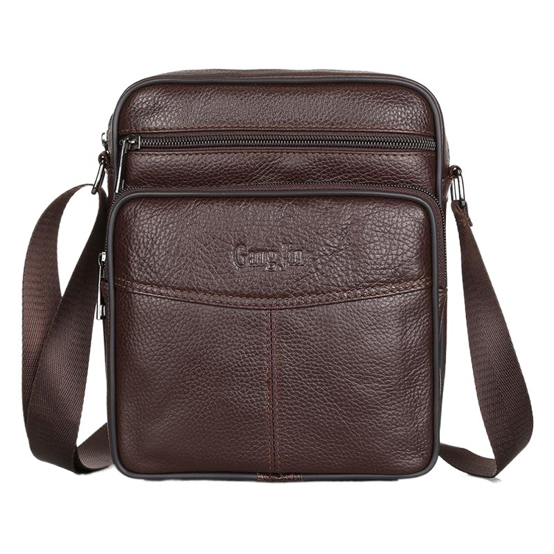 Comercio exterior primera capa bolso de los hombres de piel de vaca Maletín de negocios bolso de hombro de los hombres bolsa de mensajero ocasional bolso de los hombres de piel de vaca genuina