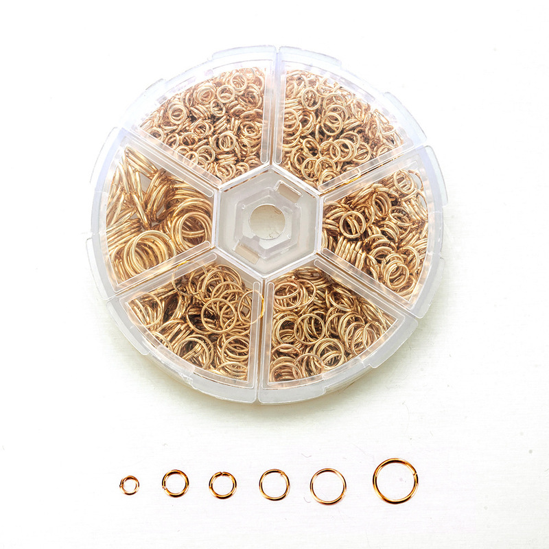 Amazon's Hot-Selling Boxed Open Rings DIY Handmade Jewelry Accessory Materials 1390Pcs Closed Rings Single Rings