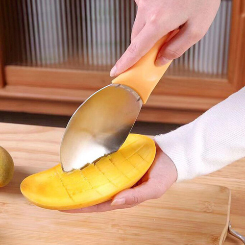 Mango knife wholesale Japanese style large thickened fruit shape scooping fruit dicing diced avocado watermelon knife