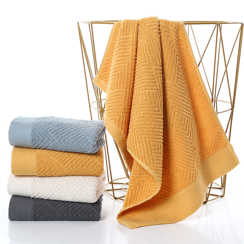 Factory wholesale cotton towel bath towel square towel three-piece cross-border gift adult plain towel suit bathroom Factory wholesale cotton towel bath towel square towel three-piece cross-border gift adult plain towel suit bathroom