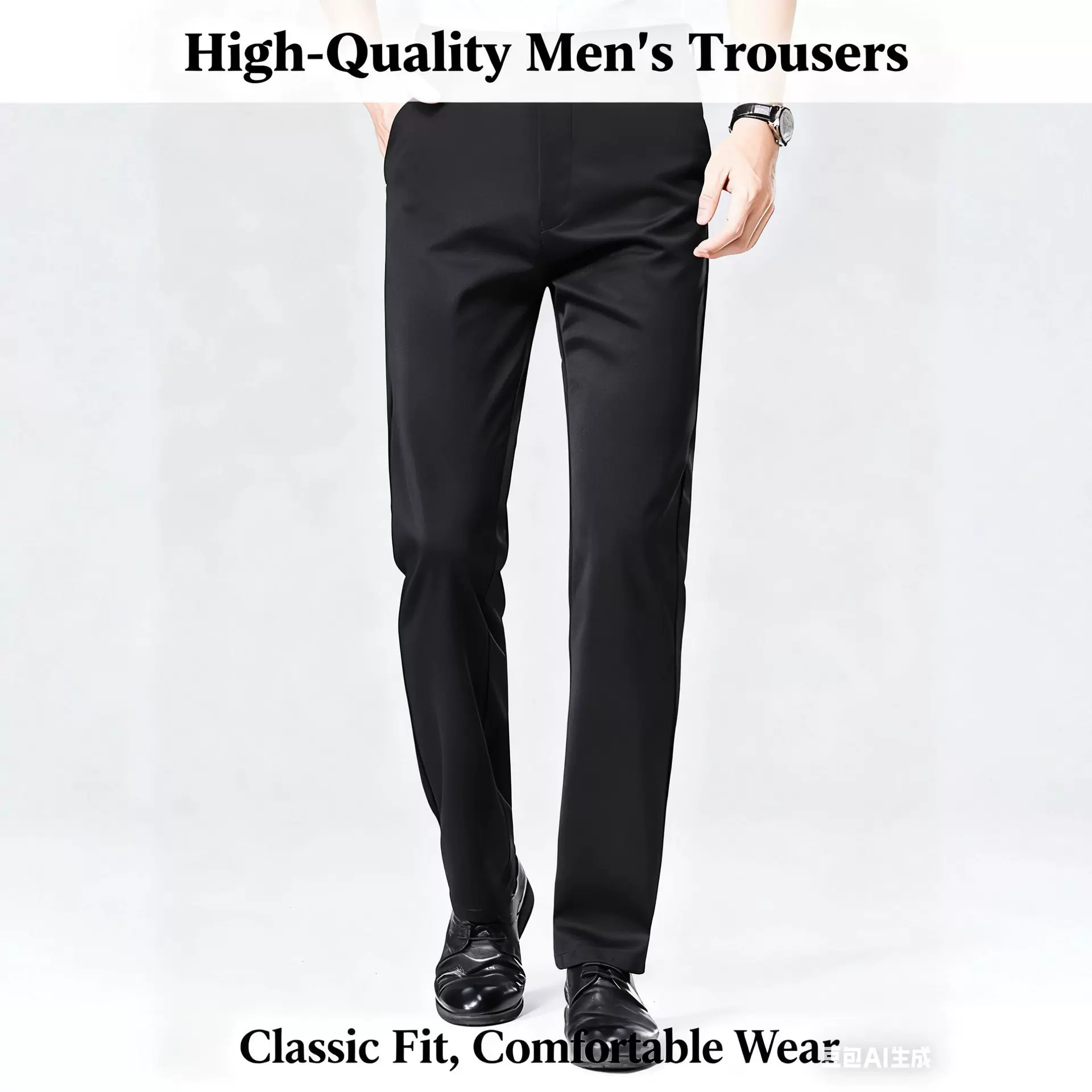 西裤男士春夏直筒修身商务正装薄款冰丝绅士休闲裤职业长裤纯色跨