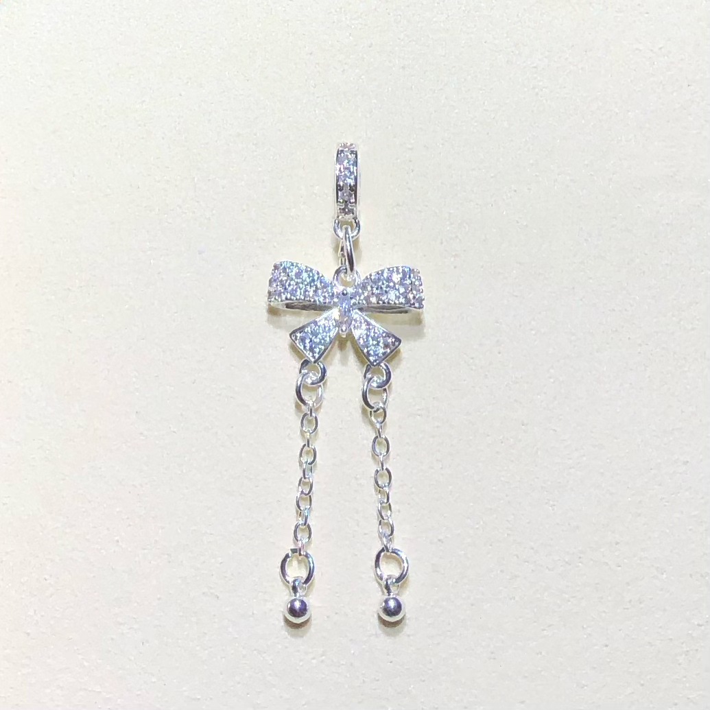 14K Gold-Plated Color-Preserving Crystal DIY Accessories Bowknot Tassel Pendant Chain Spacer Beads Bracelet Necklace Beaded Accessories