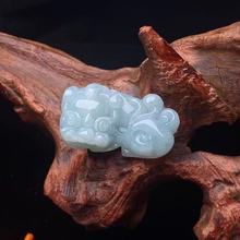 玉吉阁天然缅甸翡翠A货霸王貔貅冰糯种吊坠挂件现货批发直播福利