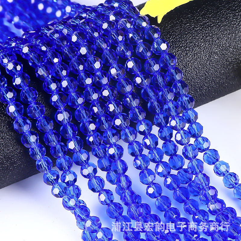 Un lote de 32 lados cuentas de tierra de cristal de color cuentas de fútbol de equipaje accesorios de ropa de bricolaje accesorios de joyería