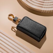 新款时尚荔枝纹汽车钥匙包通用车型男女收纳钥匙皮套迷你钥匙包