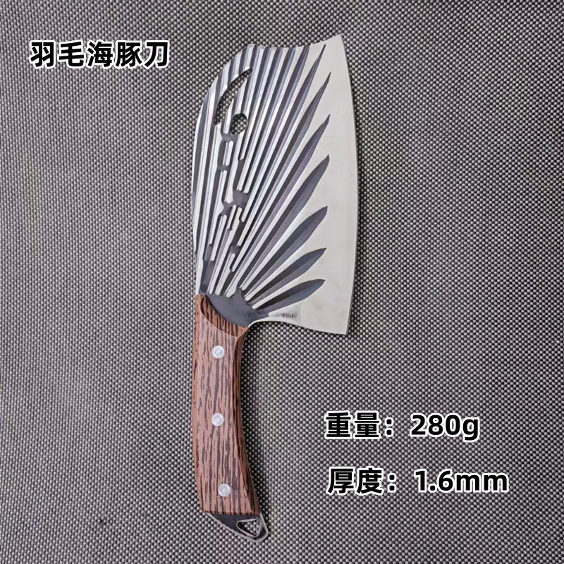 江湖包丁広東陽江砲弾鋼刀地露店20元モード鍛造カット両用刃物カッター|undefined